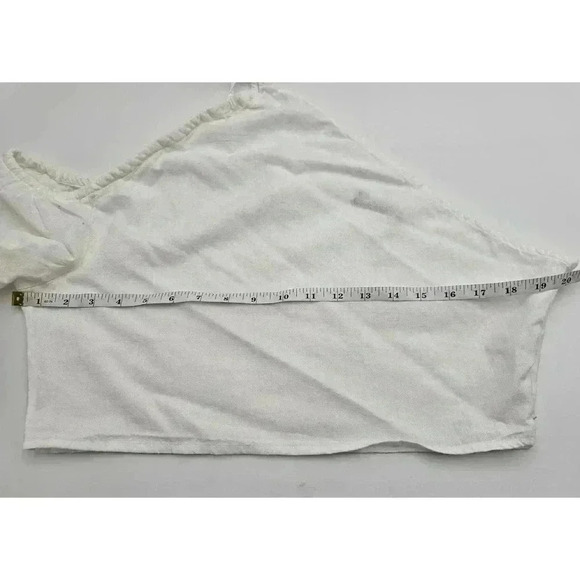 Pretty Little Thing Women's Large White One-shoulder Asymmetrical Crop Top - Picture 6 of 7
